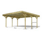 Carport bois 2 voitures - JEAN Carport bois 2 voitures - JEAN