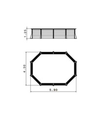Piscine hors sol composite PVC-CHANVRE