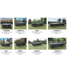 Piscine hors sol composite PVC-CHANVRE