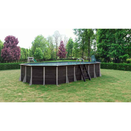 Piscine Bois Hors-Sol Korsika + Kit 11,4 m3 D3,97 - Weka