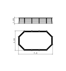 Piscine hors sol composite PVC-CHANVRE