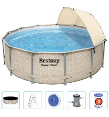 Piscine  hors sol  avec Auvent - Kit complet - Bestway
