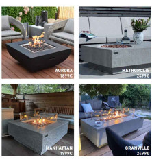 table brasero MANHATTAN - Gaz Naturel