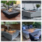 Table Brasero Gaz MANHATTAN- Gris clair - Set complet Table Brasero Gaz MANHATTAN- Gris clair - Set complet
