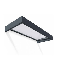 Marquise pour porte d'entrée gris acrylique Sophia