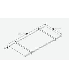 Auvent moderne transparente - Nancy - 205,5 x 94 cm