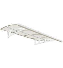 Marquise porte d'entrée Blanc - Bordeaux - 223,5 x 139 cm