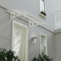 Marquise porte d'entrée Blanc - Bordeaux - 223,5 x 139 cm