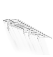 Marquise porte d'entrée Blanc - Bordeaux - 447 x 139 cm