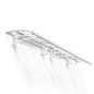 Marquise porte d'entrée Blanc - Bordeaux - 447 x 139 cm