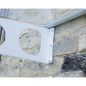 Marquise porte d'entrée Blanc - Bordeaux - 447 x 139 cm