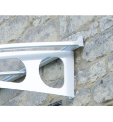 Marquise porte d'entrée Blanc - Bordeaux - 223,5 x 139 cm