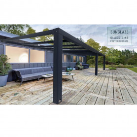 Toit terrasse design adossé gris - Stockholm - 732 x 330,5 cm