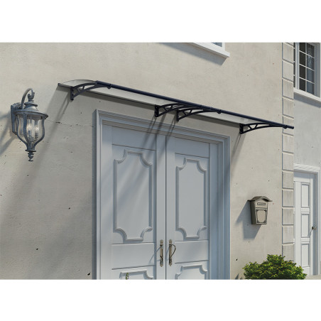 Marquise porte d'entrée Gris - Altair - 302 x 91,5 cm