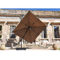 Parasol déporté bandeau LED solaire CAPEO- GRIS Parasol déporté bandeau LED solaire CAPEO- GRIS