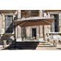 Parasol déporté bandeau LED solaire CAPEO- GRIS Parasol déporté bandeau LED solaire CAPEO- GRIS