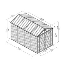 Abri de jardin en polycarbonate - Skylight Amber - 5,6 m²