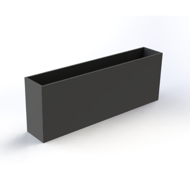 BAC à fleurs SPLANA -Béton Fibré Hydrofuge NOIR- 140x25x50 BAC à fleurs SPLANA -Béton Fibré Hydrofuge NOIR- 140x25x50