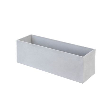 BAC à fleurs - Béton Fibré Hydrofuge GRIS - 100x25x25