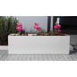 BAC à fleurs - Béton Fibré Hydrofuge BLANC - 100x25x25 BAC à fleurs - Béton Fibré Hydrofuge BLANC - 100x25x25