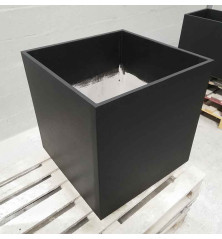 BAC à fleurs Carré - Béton Fibré Hydrofuge NOIR - 45x45x45