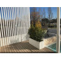 BAC à fleurs - Béton Fibré Hydrofuge BLANC - 99x40x45 BAC à fleurs - Béton Fibré Hydrofuge BLANC - 99x40x45