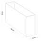 BAC à fleurs SKUARE -Béton Fibré Hydrofuge NOIR- 100x25x60 BAC à fleurs SKUARE -Béton Fibré Hydrofuge NOIR- 100x25x60