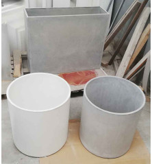 Bac à fleur BLANC et ROND - SILL58