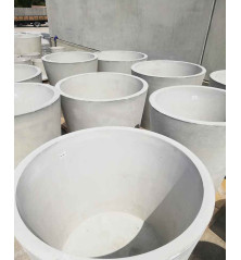 BAC à FLEURS HAUT et CONIQUE - Béton Hydrofuge GRIS