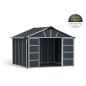 Abri de jardin en polycarbonate avec et sans plancher - Yukon -  9 m²