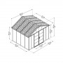 Abri de jardin en polycarbonate avec et sans plancher - Yukon - 9 m²