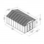 Abri de jardin en polycarbonate avec et sans plancher - Yukon - 17,2 m²