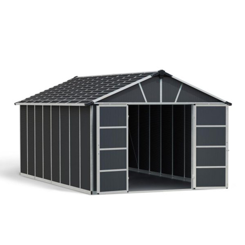 Abri de jardin en polycarbonate avec et sans plancher - Yukon - 17,2 m²