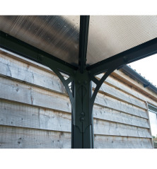 Pergola en aluminium et polycarbonate - Monaco - 390 x 450 cm