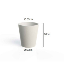 GRAND BAC à FLEURS 90cm HAUT- Béton Hydrofuge BLANC