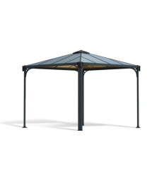 Tonnelle en aluminium et polycarbonate - Palermo - 360 x 360 cm