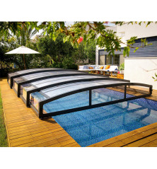 Abri de piscine design coulissant - 8 x 4 m