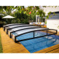 Abri de piscine design coulissant - 8 x 4 m