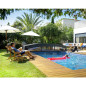 Abri de piscine design coulissant - 8 x 4 m