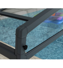 Abri de piscine en aluminium et polycarbonate - 8 x 4 m