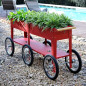 Potager surélevé à roulettes - 1.5m - Rouge Potager surélevé à roulettes - 1.5m - Rouge