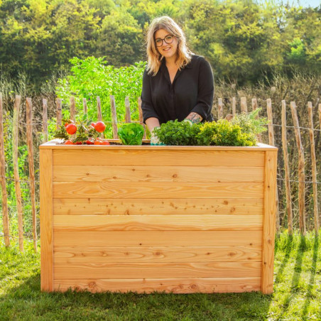 Carré potager surélevé - 100 x 65 x 66 cm