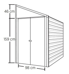 Abri de jardin adossé