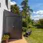 Abri de jardin adossé - Acier galvanisé - 3.5 m² - Gris