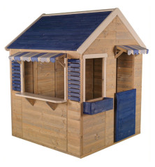 Maisonnette pour enfant - Delphin - Naturel/Bleu