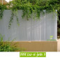 Canisses PVC Blanc 150cm spécial panneaux grillage 2,50m. Canisses PVC Blanc 150cm spécial panneaux grillage 2,50m.