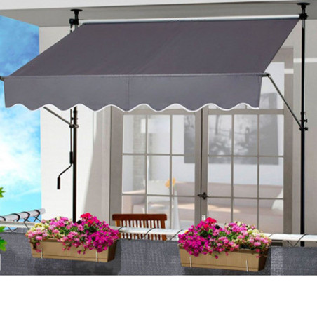 Store Balcon Gris- Longueur 2,5 mètres