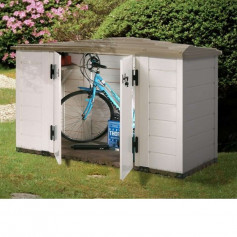 Coffre de jardin PVC BOX 200, abri vélo 203x83cm