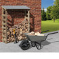 Abri bûches - abri bois adossable, pour le rangement de bois de chauffage (1 demi stère) Abri bûches - abri bois adossable, pour le rangement de bois de chauffage (1 demi stère)