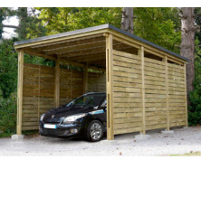 Carport Panneaux Latéraux 1 voiture SHELTY+